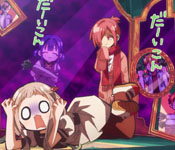 mirror making fun of nene's daikon legs